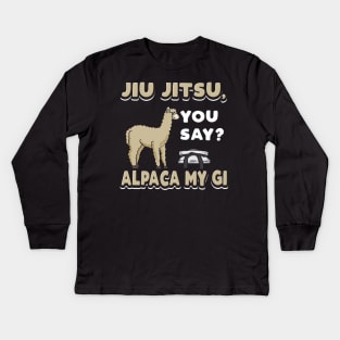 Alpaca my gi Brazilian jiu jitsu Kids Long Sleeve T-Shirt